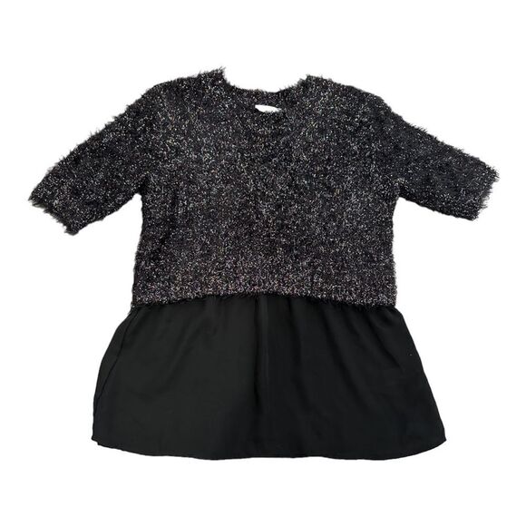 Candies Metallic Babydoll Sweater Top - Picture 1 of 4